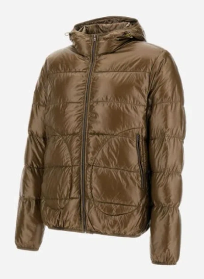 Herno Iconic Ultralight Nylon Down Jacket In Brown