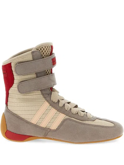 Stella Mccartney Rasant 2.0 Vegan And Mesh-trimmed Canvas High-top Sneakers In Neutral