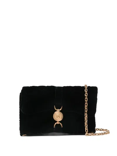 Versace Structured Black Bag With Subtle Hardware Accents In Black