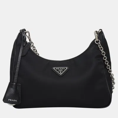 Pre-owned Prada Nylon Multi Pochette Bag In Black