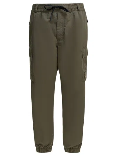 Moncler Utility Trousers Featuring Multiple Pockets In Green