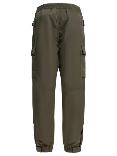 Moncler Utility Trousers Featuring Multiple Pockets In Green