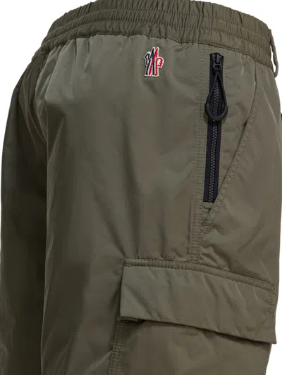 Moncler Utility Trousers Featuring Multiple Pockets In Green