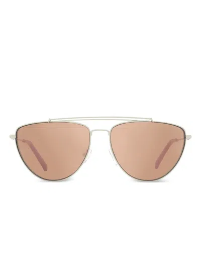 Diane Von Furstenberg Krista Pilot-frame Sunglasses In Brown
