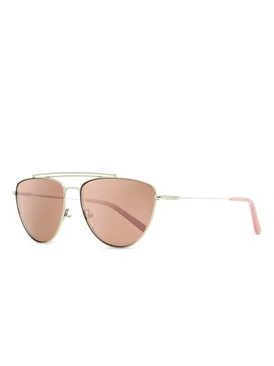 Diane Von Furstenberg Krista Pilot-frame Sunglasses In Brown