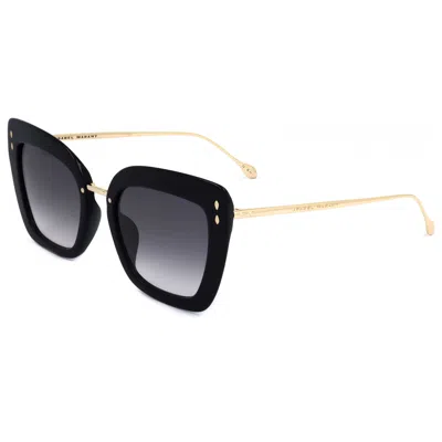Isabel Marant Women's Butterfly Sunglasses Im0083gs 2m29o Black/gold 53mm In Burgundy