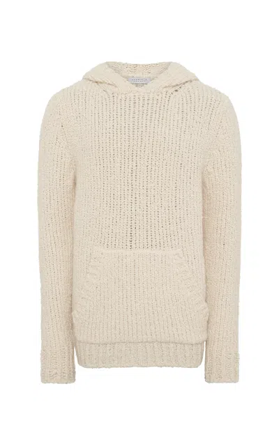 Gabriela Hearst Aditi Knit Hoodie In Ivory Cashmere Boucle In Neutral