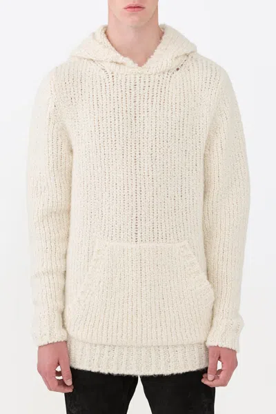 Gabriela Hearst Aditi Knit Hoodie In Ivory Cashmere Boucle In Neutral