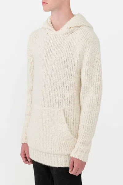 Gabriela Hearst Aditi Knit Hoodie In Ivory Cashmere Boucle In Neutral