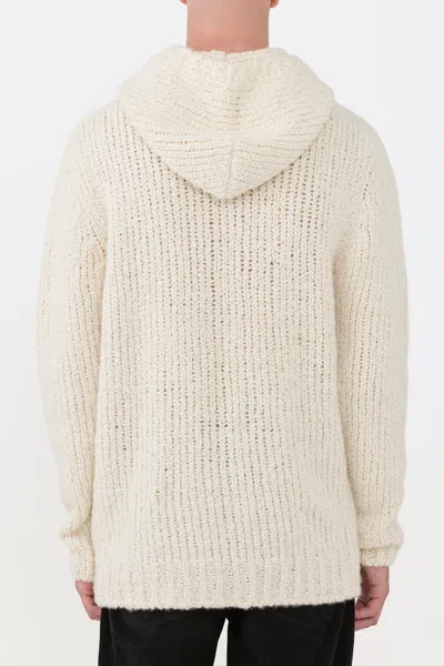 Gabriela Hearst Aditi Knit Hoodie In Ivory Cashmere Boucle In Neutral