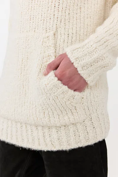 Gabriela Hearst Aditi Knit Hoodie In Ivory Cashmere Boucle In Neutral