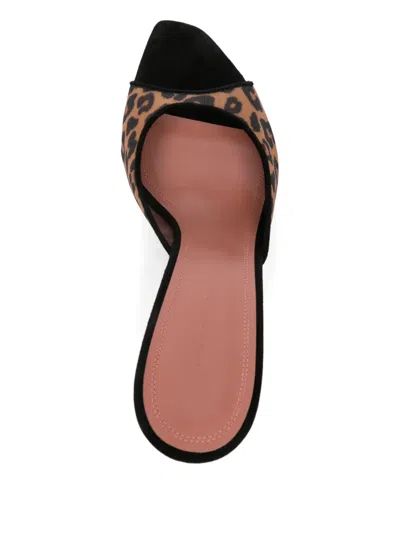 Amina Muaddi Alexa 95 Leopard-print Mesh Mules In Animal Print