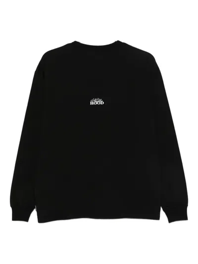 Neighborhood Logo-patch Long Sleeve T-shirt In Black