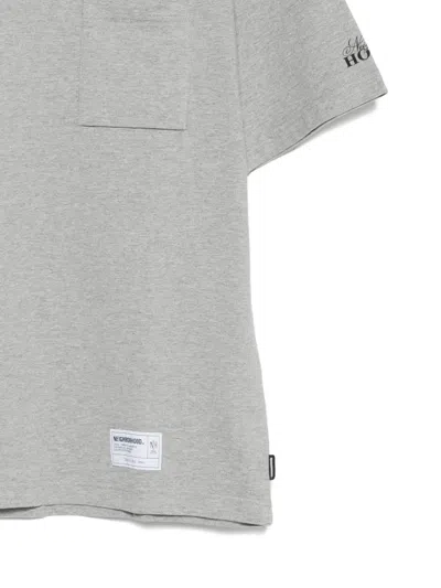 Neighborhood Logo-patch T-shirt In Gray