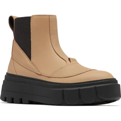Sorel Caribou X Waterproof Platform Chelsea Boot In Brown