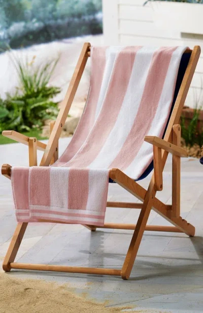 Woven & Weft 4-pack Oversize Stripe Beach Towels In Pink