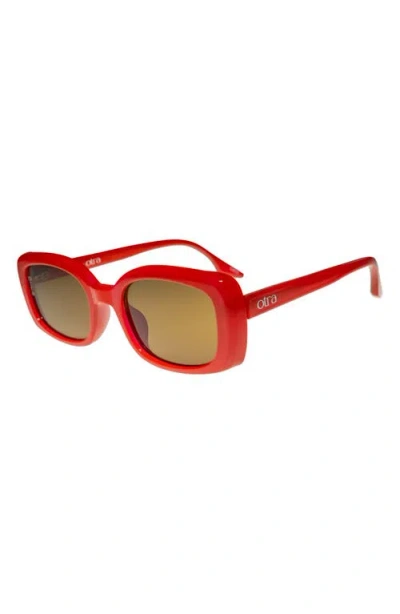 Otra Daisy 43mm Square Sunglasses In Red