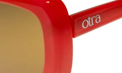Otra Daisy 43mm Square Sunglasses In Red