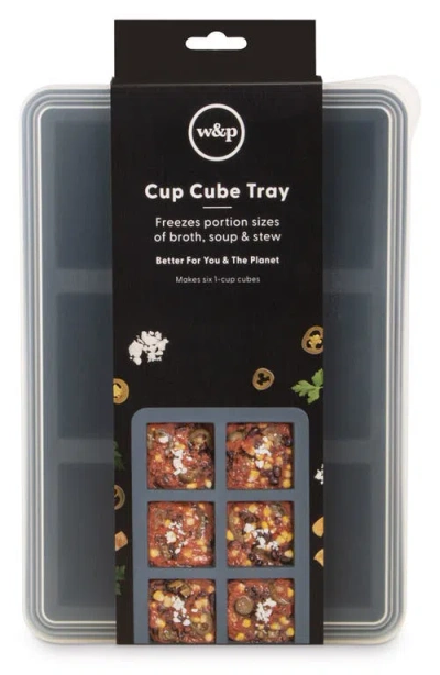 W&p Design Cup 6-cube Freezer Tray In Gray