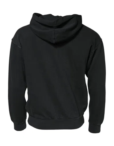 Pre-owned Dolce & Gabbana Black Logo Fullzip Hooded Sweatshirt Men's Sweater ()