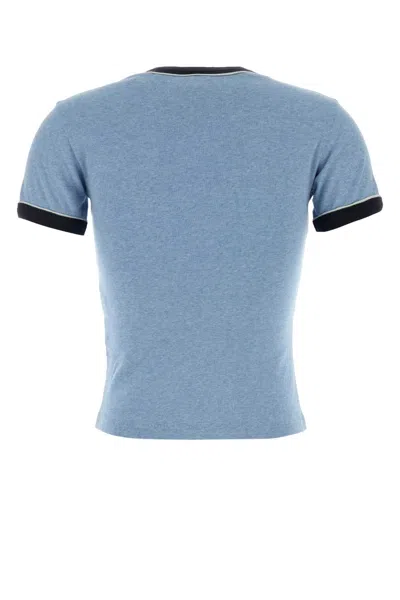 Chloé Logo Print Cotton T-shirt In Blue