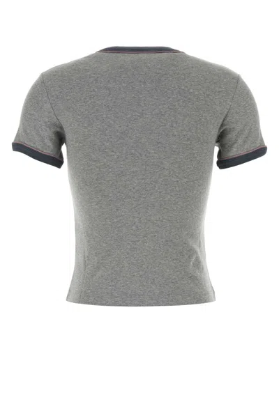 Chloé Baby Fit T-shirt With Logo In Cotton Jersey In Gray