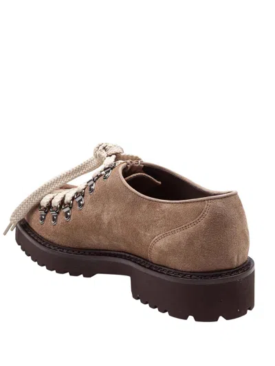 Doucal's Parabout Suede Lace-up Shoe With Hooks In Brown