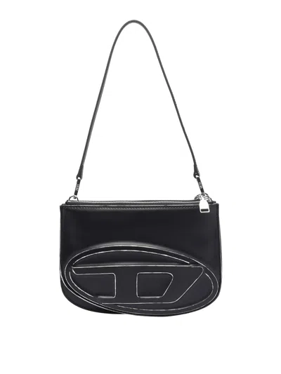 Diesel Borsa A Spalla 1dr In Pelle Nera  Donna In Black