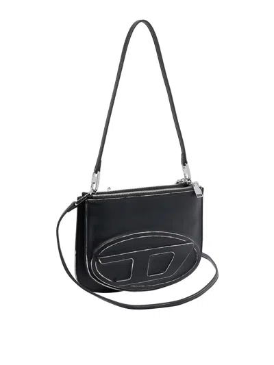 Diesel Borsa A Spalla 1dr In Pelle Nera  Donna In Black