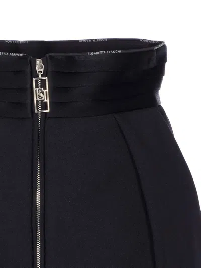 Elisabetta Franchi Knee Length And Midi Skirts With Belt Loops In Black