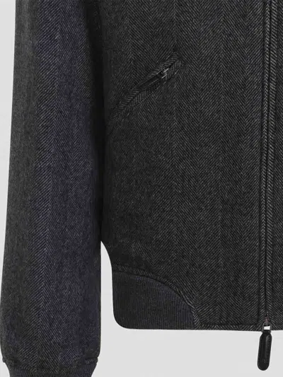Giorgio Armani Mens Excalibur Herringbone Relaxed-fit Cashmere Jacket In Gray