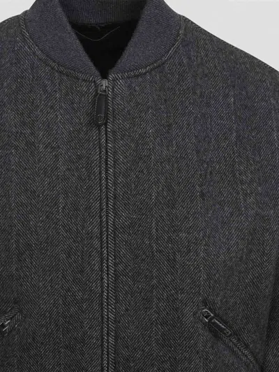 Giorgio Armani Mens Excalibur Herringbone Relaxed-fit Cashmere Jacket In Gray