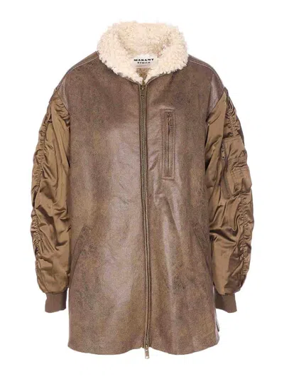 Isabel Marant Étoile Relaxed Oversized Jacket Featuring Front Pocket In Green