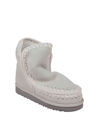 Mou Ankle Boots In Double Face Sheepskin With Detailing In Green