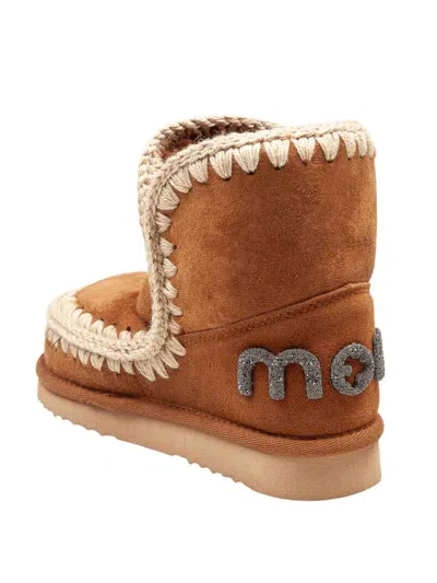 Mou Eskimo 18 Boot In Suede Leather Cognac Color In Brown