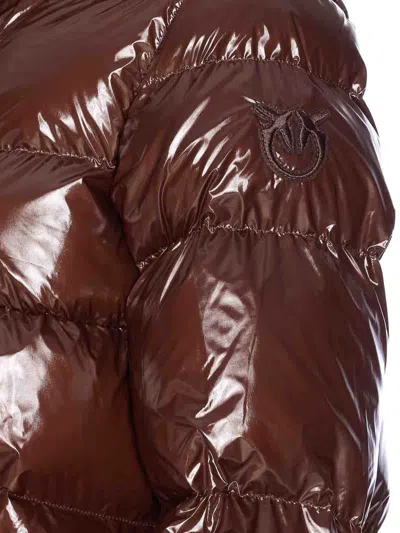 Pinko Eleodoro Down Jacket In Brown