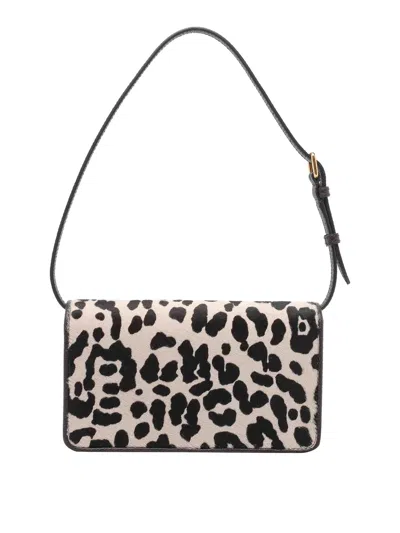 Valentino Printed Calf Hair Mini Vlogo Signature Shoulder Bag In Animal Print