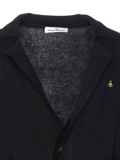 Vivienne Westwood Black Samuel Cardigan Buttons Closure In Black