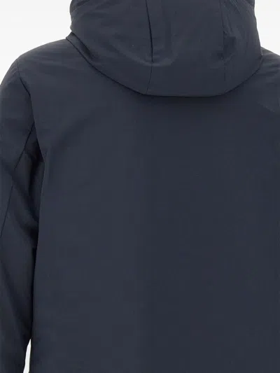 Woolrich Functional Parka With Structured Silhouette In Blue