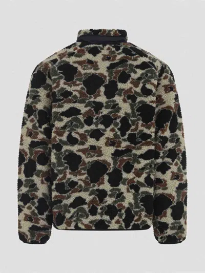 Carhartt Prentis Liner Camouflage-pattern Fleece Jacket In Black