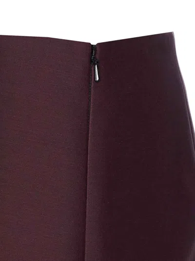Khaite Jett Wool Blend Mini Skirt In Purple