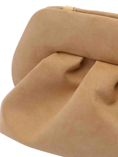 Themoirè Themoir Tia Suede Clutch In Brown