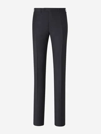 Canali Straight Suit In Black