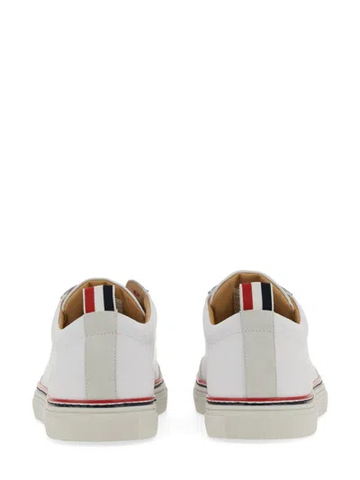 Thom Browne Low-top Leather Sneaker In White