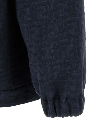 Fendi Navy Blue Polyester Blend Sweatshirt In Blue
