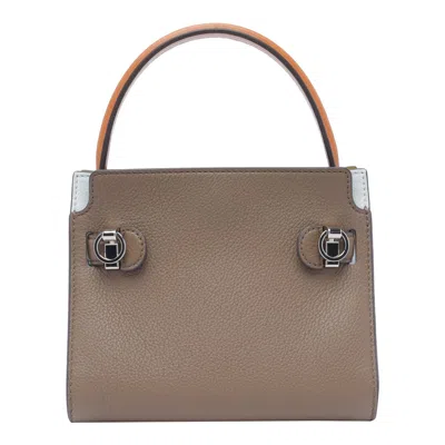 Tory Burch Lee Radziwill Handbag In Brown
