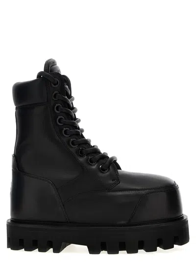 Alexander Mcqueen Nappa Ankle Boots In Black