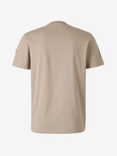 Moncler Cotton Logo T-shirt In Neutral