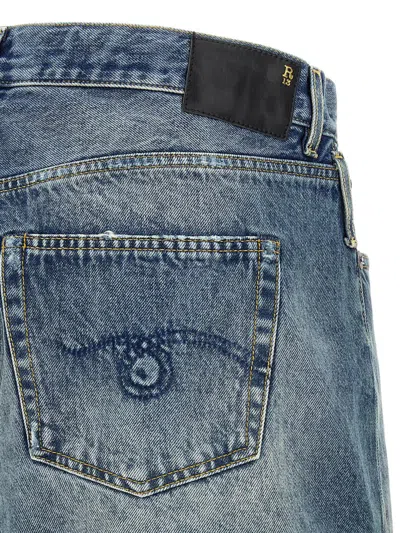 R13 'crossover' Shorts In Blue