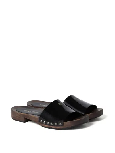 Miu Miu Sandals In Black